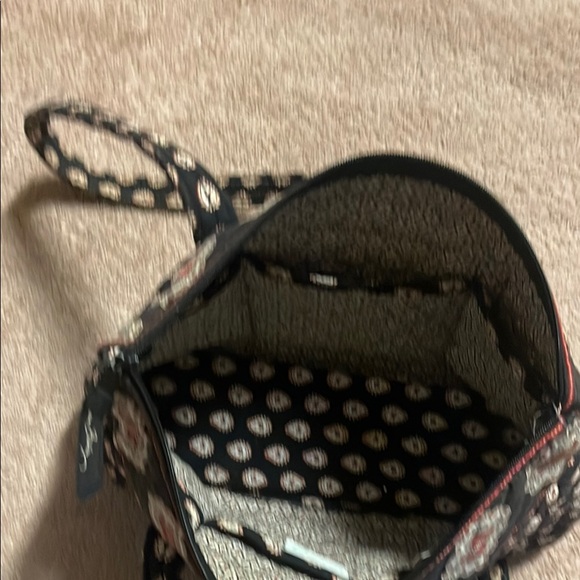 Vera Bradley Black and Cream Tote with Woven Straps - Picture 2 of 3